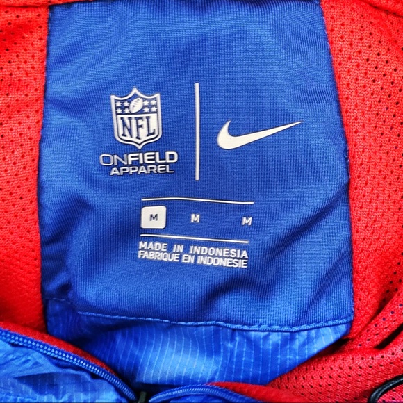 Nike NFL New York Giants Alpha Rush PO Jacket Blue Red Mens Medium / XL - Picture 7 of 8